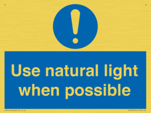 Use natural light when possible